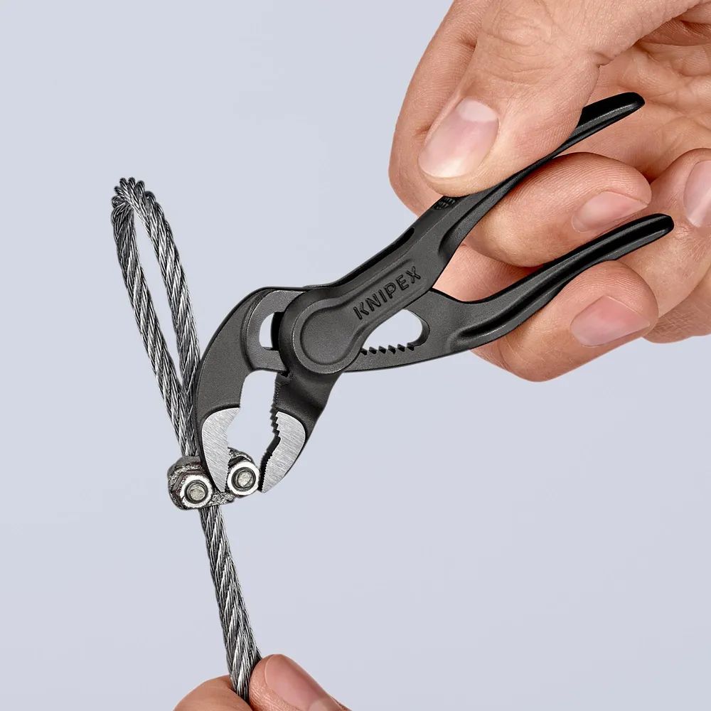 KNIPEX Cobra® XS Rohr- und Wasserpumpenzange aufgeprägte, raue Oberfläche grau atramentiert 100 mm