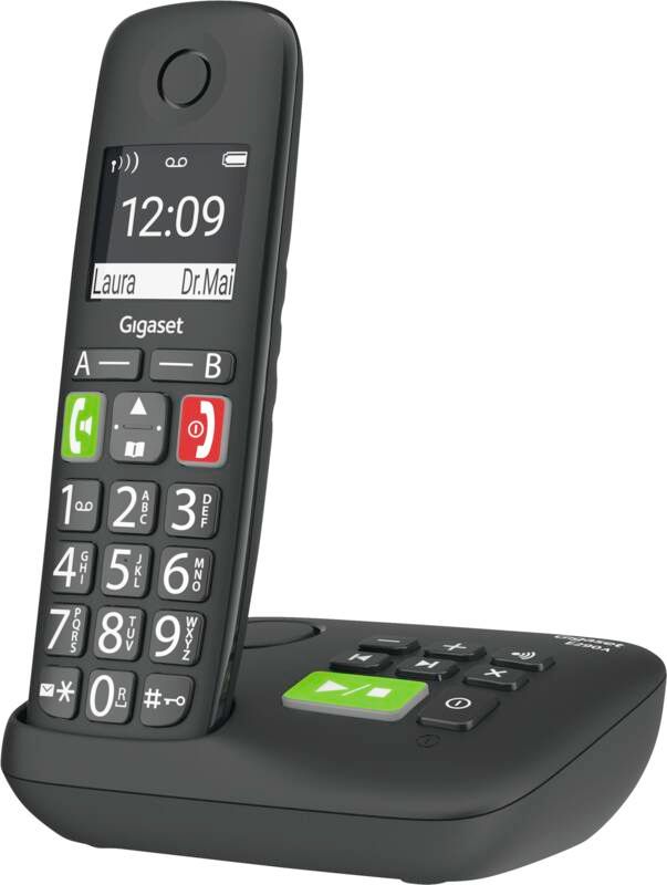 Gigaset E290A - Schnurlostelefon - Anrufbeantworter mit Rufnummernanzeige