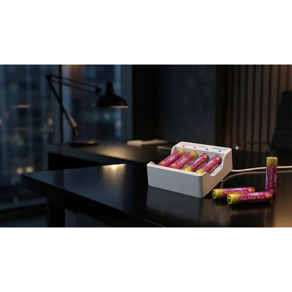 Ansmann Ladegerät PurePower für 4xAAA/AA Li-Ion - Ladegerät - Lithium-Ionen (Li-Ion)
