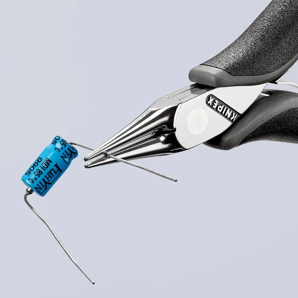 KNIPEX Elektronik-Greifzange ESD mit durchgestecktem Gelenk mit Mehrkomponenten-Hüllen 115 mm