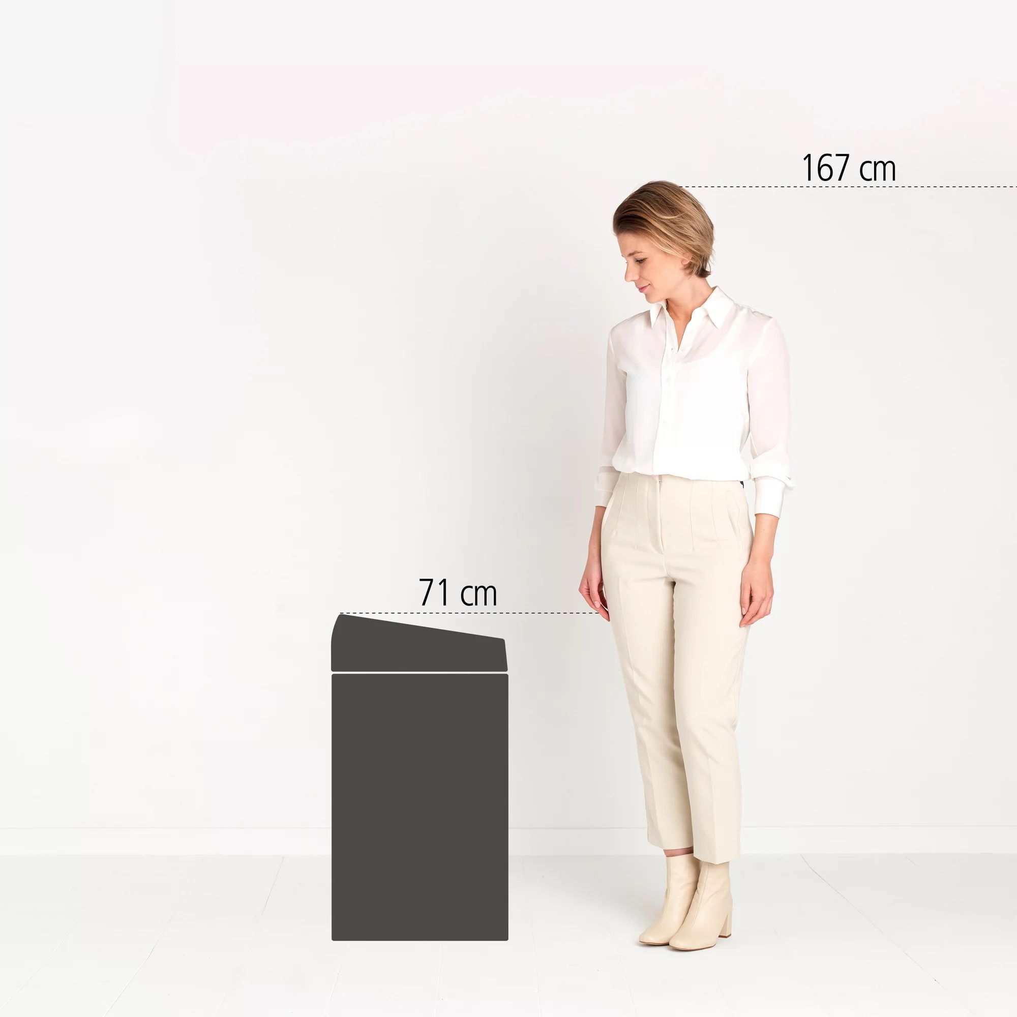 Brabantia Touch Bin, 60L - Matt Black