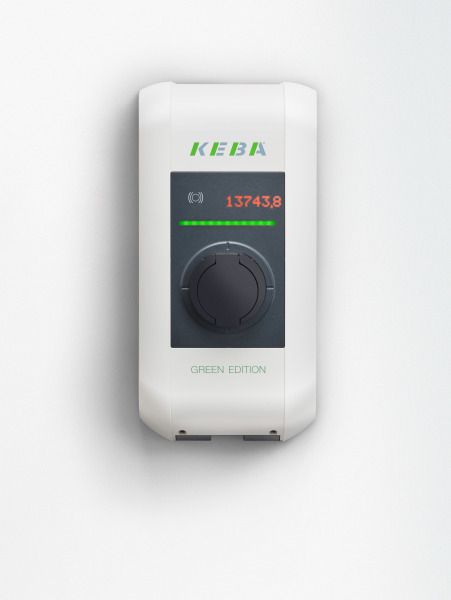 KEBA P30x Ladest Type2 Socket 22kW-RFID-15118 Ready HW - GREEN ED