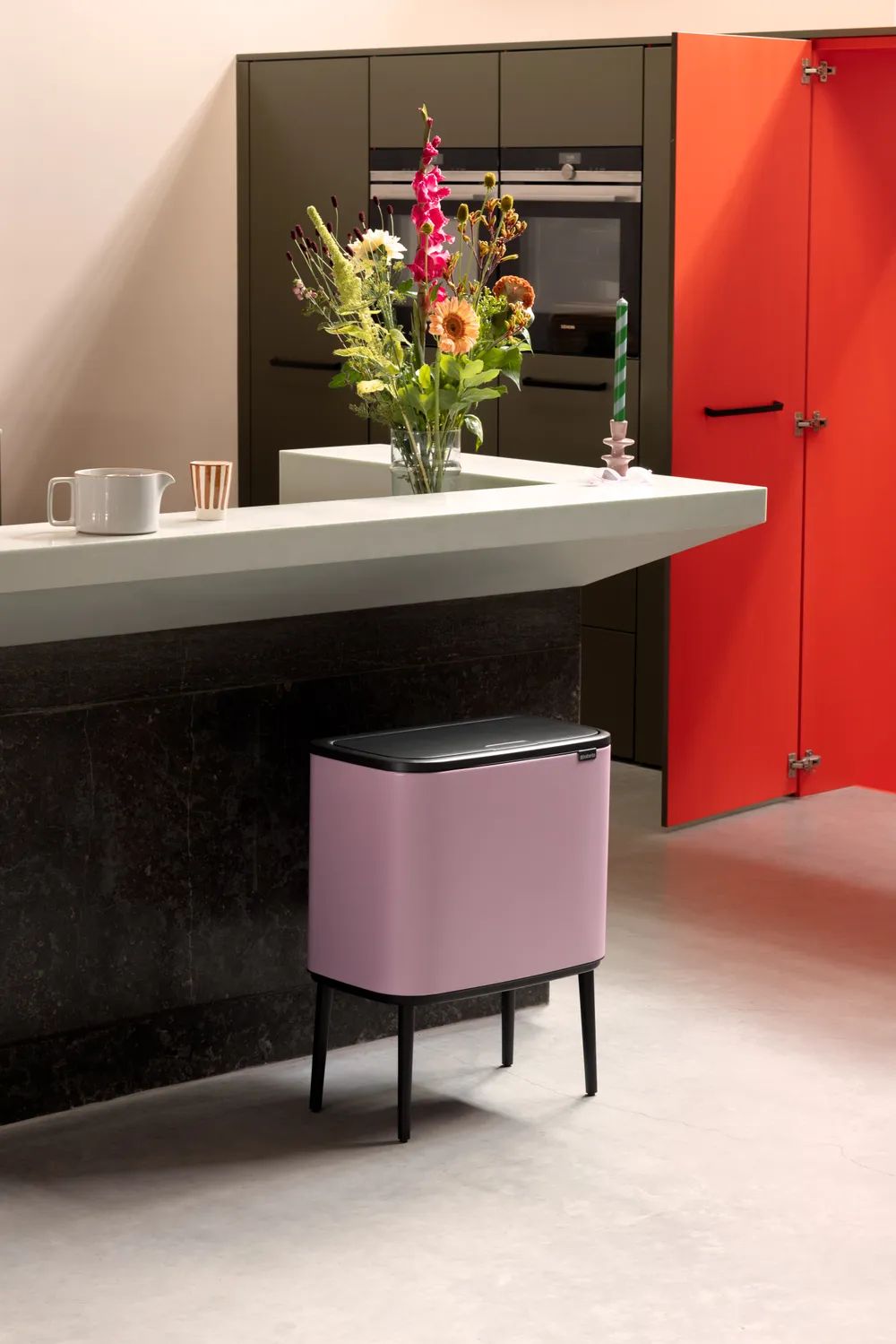 Brabantia Bo Touch Bin, 11 + 23L - Lilac Pink