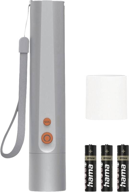 Hama LED-Taschenlampe "FL250", Batterie, Aluminium, 4 Modi + SOS