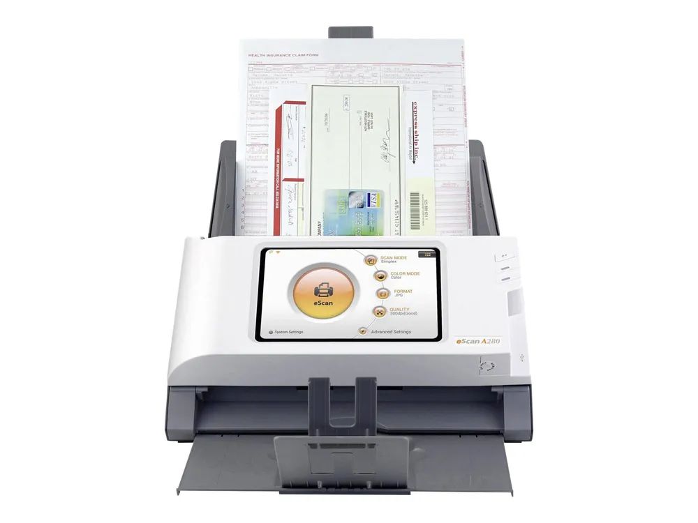 Plustek eScan A280 - Essential - Dokumentenscanner - CCD - Duplex - Legal - 600 dpi x 600 dpi - bis zu 20 Seiten/Min. (einfarbig)
