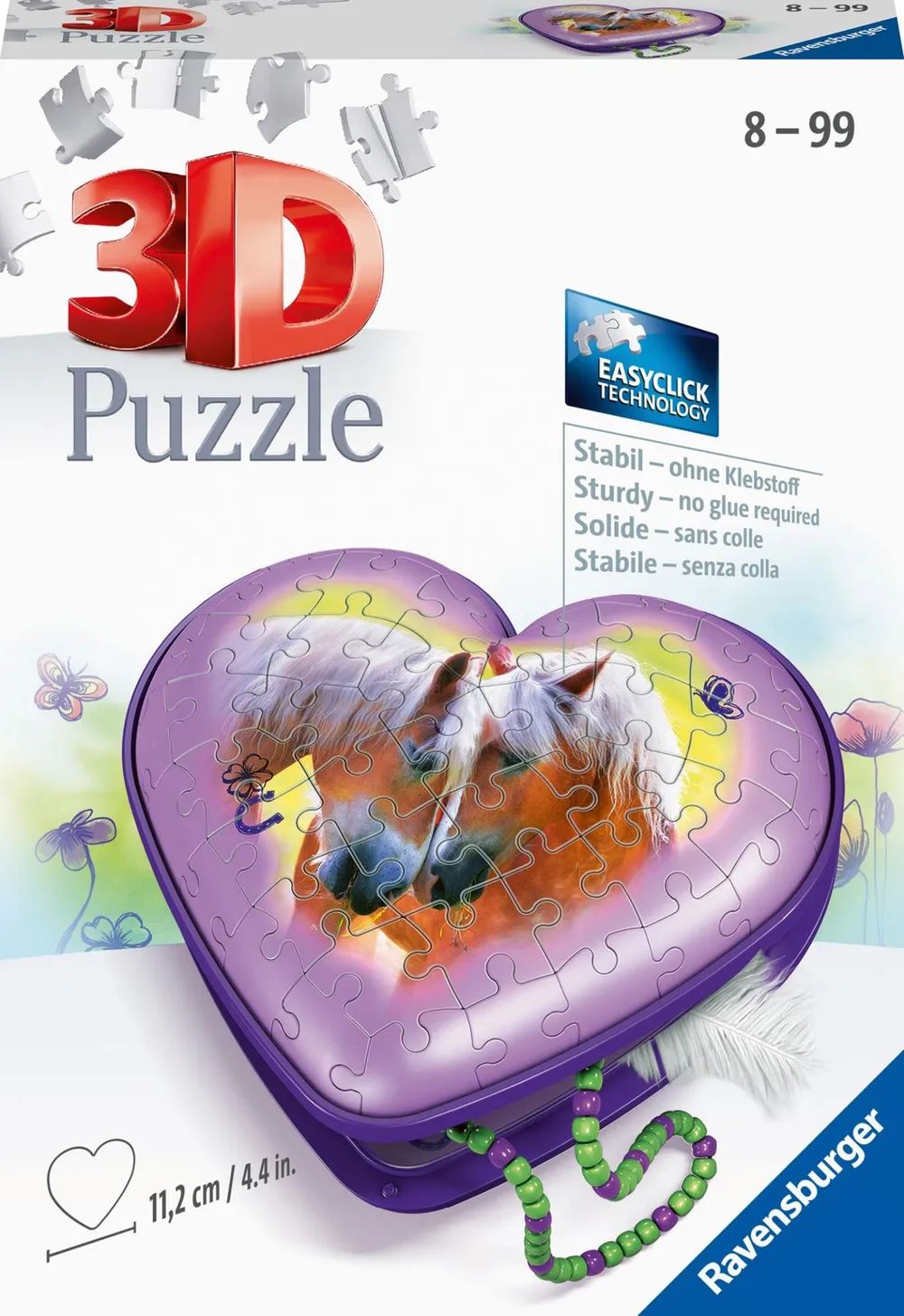 Ravensburger Verlag GmbH Pz. 3D Herz Pferde 54T