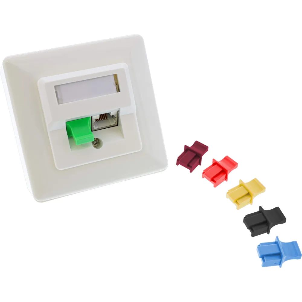 InLine Staubschutzkappen für RJ45 Buchsen - grün - 10 Stück