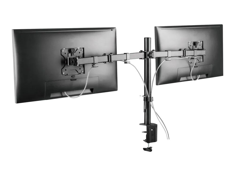Deltaco GAMING GAM-040 - Befestigungskit - für 2 Monitore - Stahl - Schwarz - Bildschirmgröße: 33-81.3 cm (13"-32")