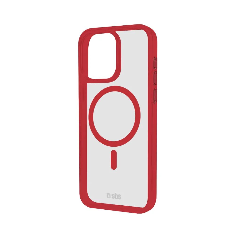 SBS MAG FRAME CASE MagSafe kompatibles Cover für iPhone 16 PRO MAX, rot