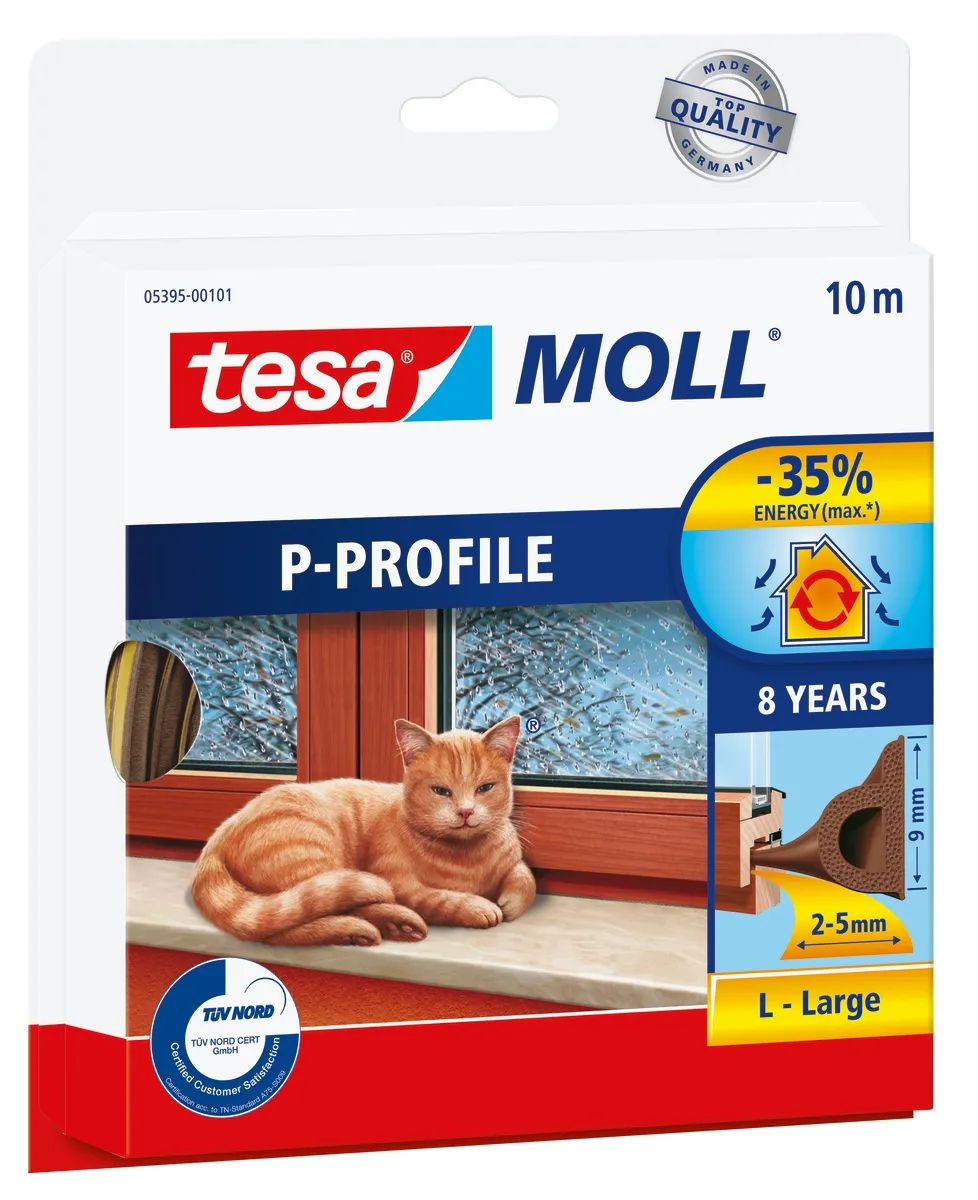 tesamoll® Insulation P-Profil braun 10m × 9mm
