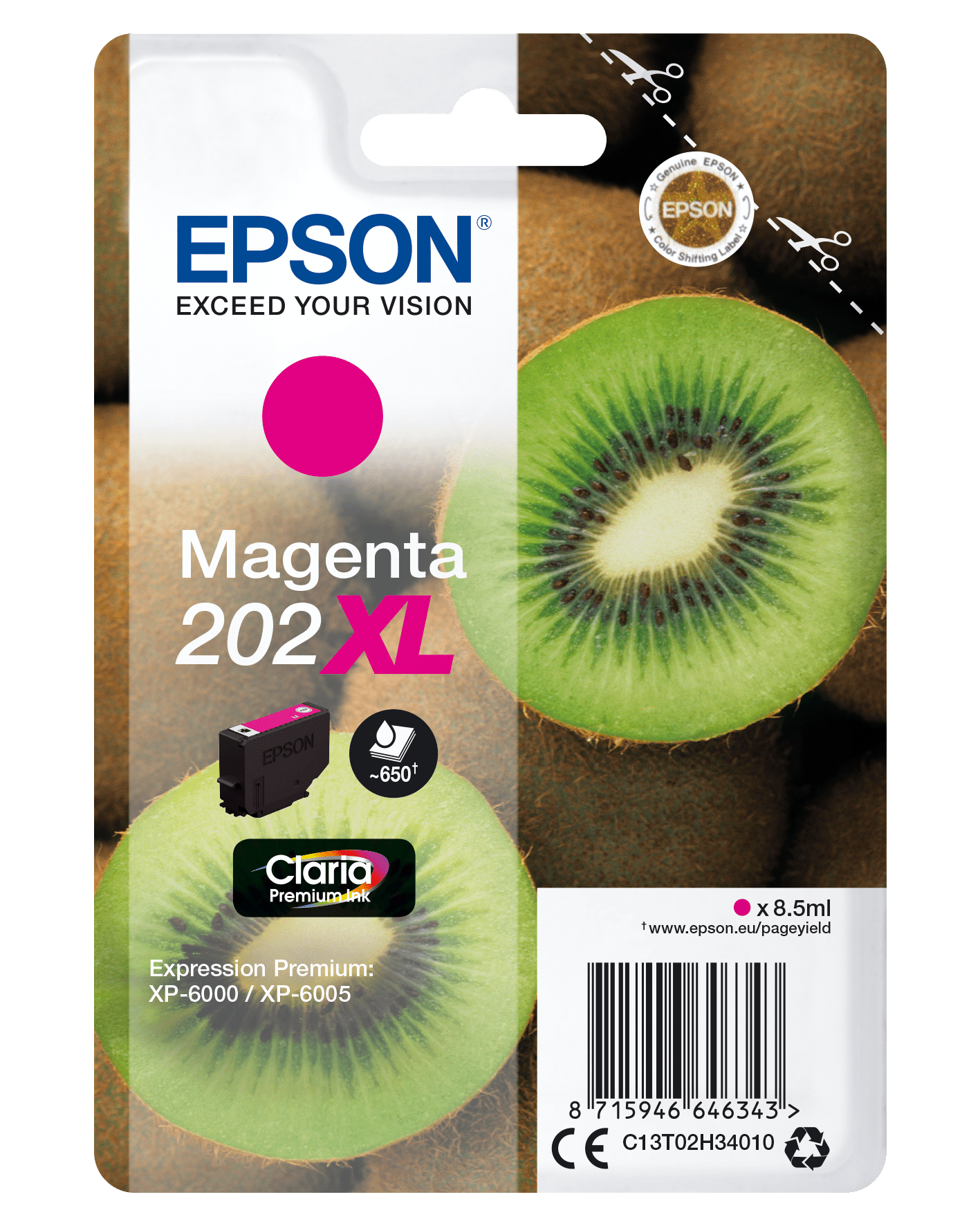 Epson 202 Tinte Kiwi Single, XL, magenta