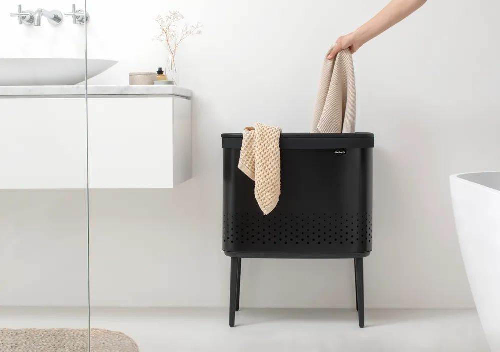 Brabantia Bo Wäschekorb, 60 L - Matt Black
