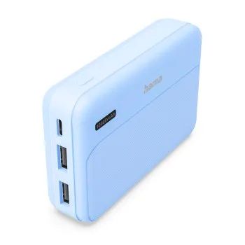Hama Power Pack "Pocket 10", 10000mAh, Ausgänge: 2x USB-A, Blau