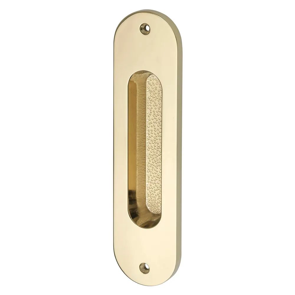 MARCHESI Schiebetürmuschel oval 38 x 152 mm Messing poliert PVD