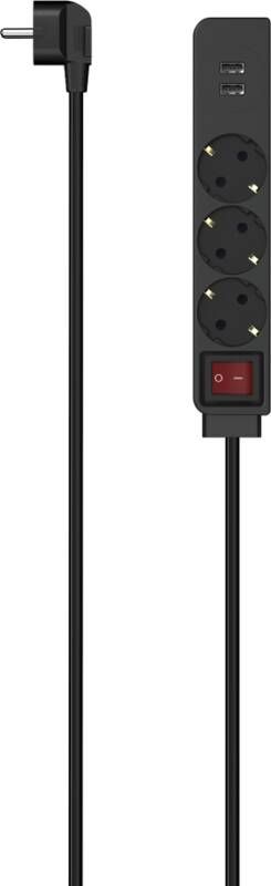 Hama 223182 SDL 3F 1,4M/USB-A 17W/M.SCH/BS