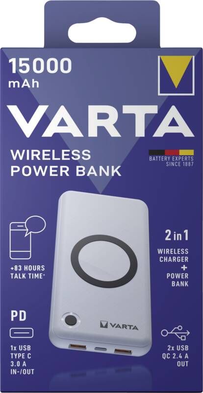 Varta Powerbank Wireless Power Bank 15000