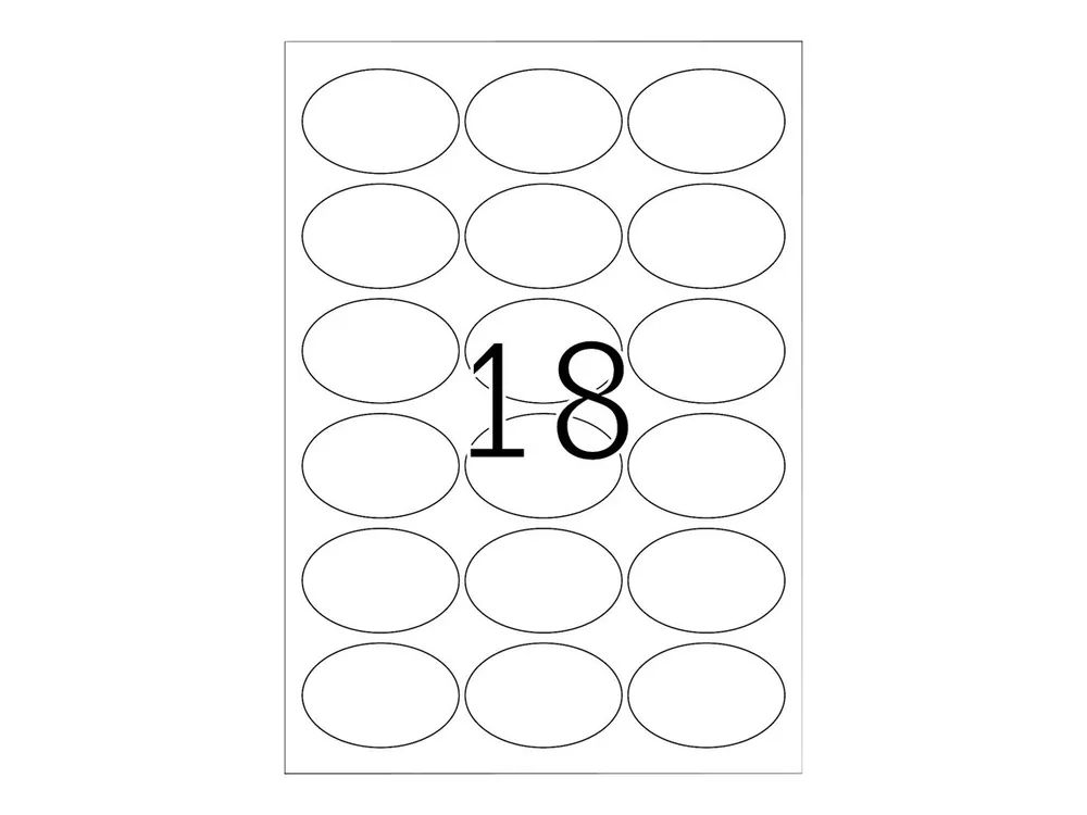 HERMA Special - Papier - matt - selbstklebend, entfernbarer Klebstoff - weiß - 63,5 x 42,3 mm (oval)