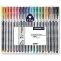 STAEDTLER triplus color - Filzstift - verschiedene Farben - wasserbasierte Tinte - 1 mm (Packung mit 20)