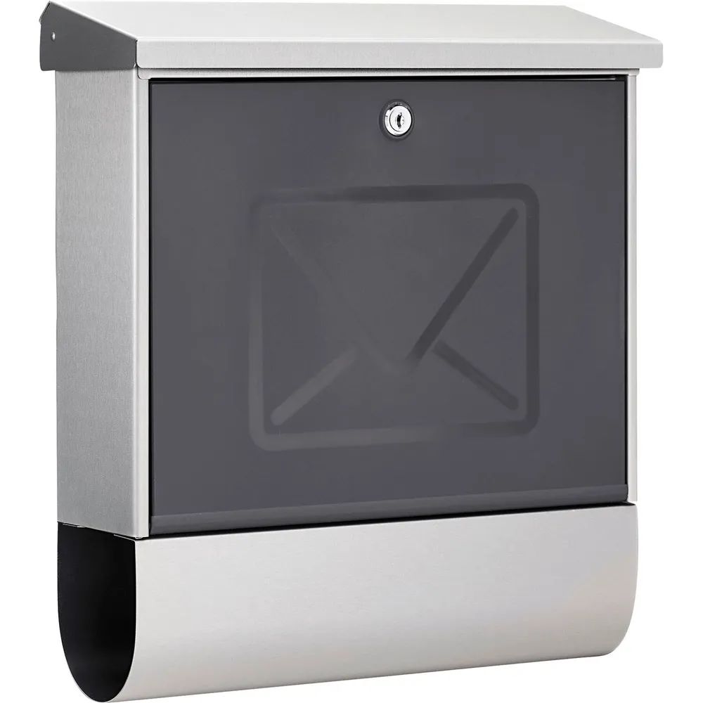 Burg-Wächter BURG Briefkasten LUCENTA 2700 - mit Zeitungsbox, Edelstahl rostfrei