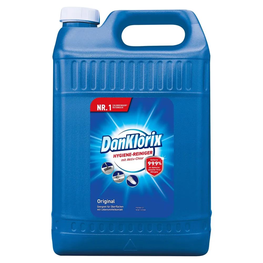 DanKlorix Hygiene-Reiniger mit Chlor, 5 L