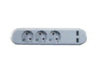 Bachmann SMART - Steckdosenleiste - Wechselstrom 230 V - Ausgangsanschlüsse: 3 (2 x USB, 3 x Stromversorgung)