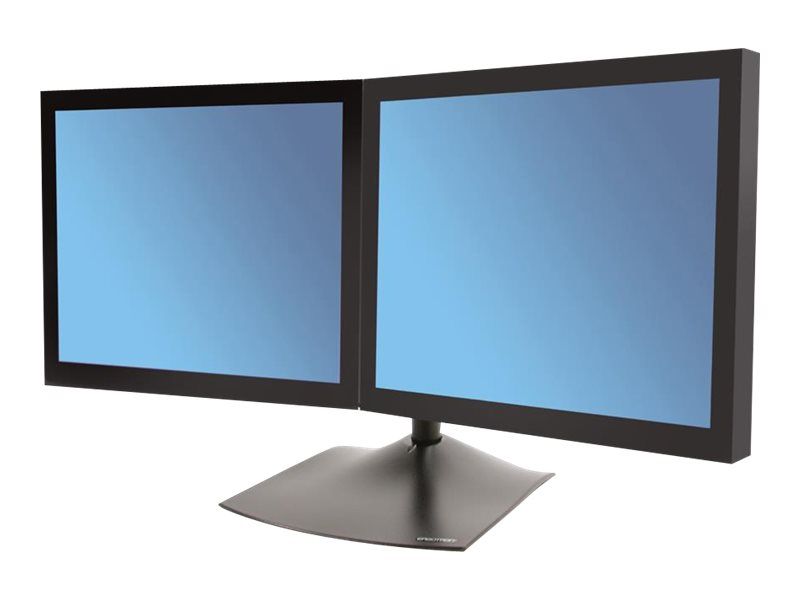 Ergotron DS100 Dual-Monitor Desk Stand, Horizontal - Aufstellung - für 2 LCD-Displays - Stahl, langlebiges Aluminium - Schwarz - Bildschirmgröße: bis zu 61 cm (bis zu 24 Zoll)