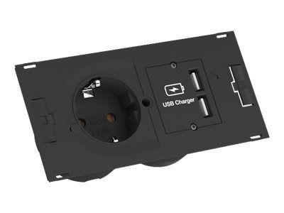 Bachmann DUE - Steckdose - 2P - Typ F, USB - mit Verschluss