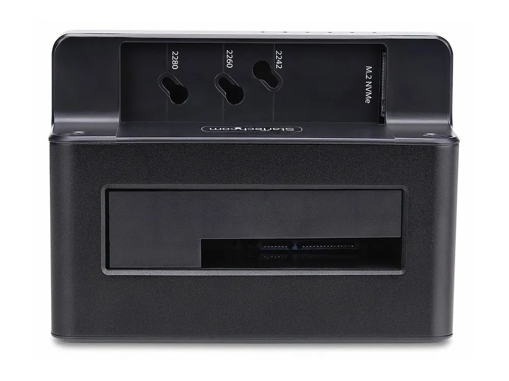 StarTech.com M.2 NVMe to 2.5/3.5" SATA Drive Duplicator, Dual Bay Cloner - Solid State / Festplattenduplikator - 2 Schächte (SATA-600 / PCI Express (NVMe))