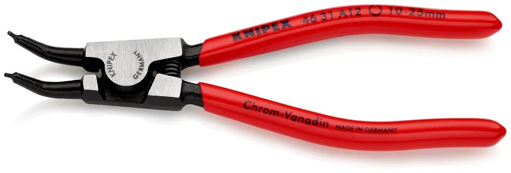 KNIPEX Sicherungsringzange für Außenringe auf Wellen 45° gewinkelt mit Kunststoff überzogen schwarz atramentiert 130 mm