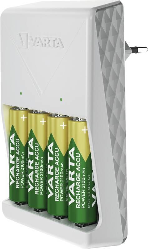 Varta Stecker-Ladegerät Plug Charger 4x AA 56706 2100mAh