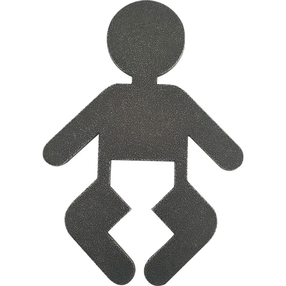 Alfred Hörtnagl Gesellschaft mbH Ges.m.b.H.&Co.KG Symbol für WC Türen - Wickelraum, verzinkt schwarz