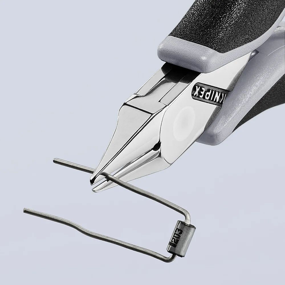 KNIPEX Elektronik-Seitenschneider ESD mit durchgestecktem Gelenk mit Mehrkomponenten-Hüllen 115 mm