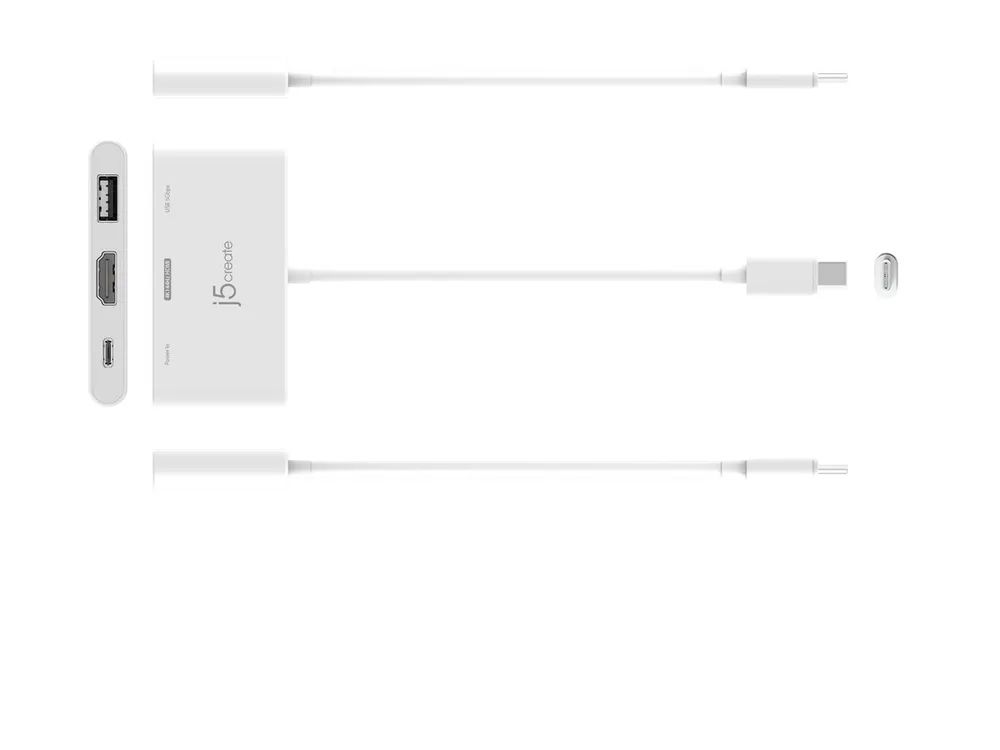 j5create JCA399 - Videoadapter - 24 pin USB-C männlich zu HDMI, USB-C (PD)