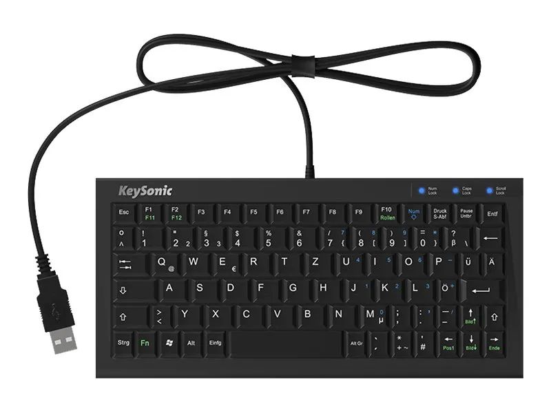 KeySonic ACK-3401U - Tastatur - USB - GB - Schwarz