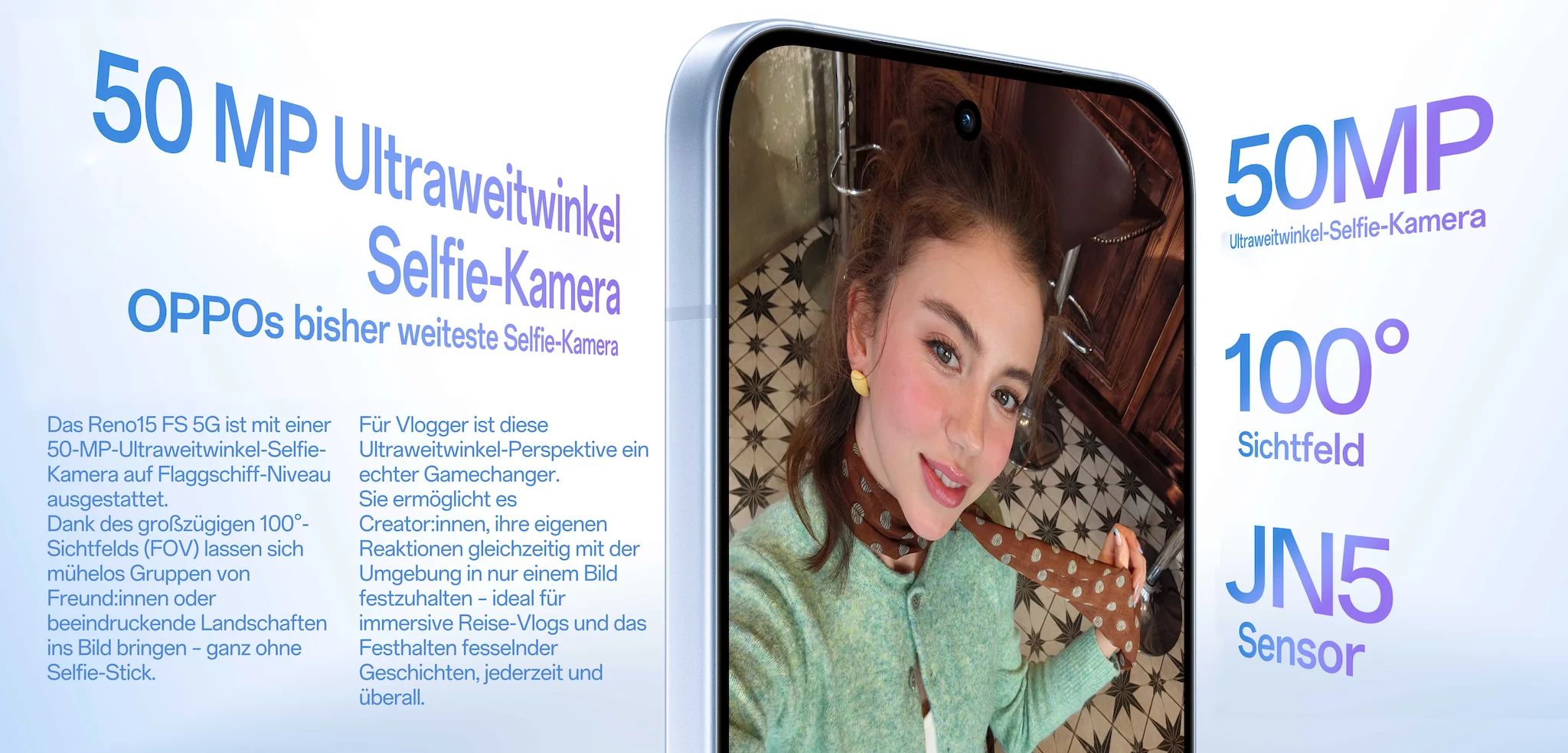 OPPO Reno15 FS 5G, 8/512, Aurora Blue