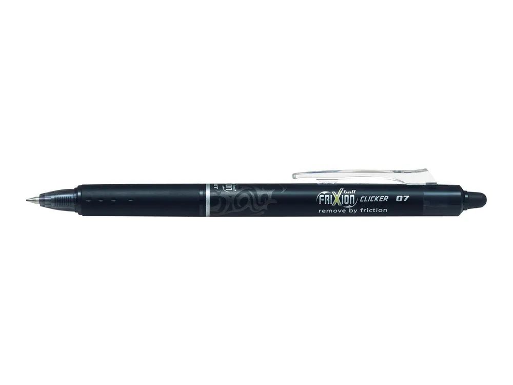 PILOT PEN Pilot FriXion Ball Clicker - Tintenroller - nicht dauerhaft - Schwarz - Thermo-Gel-Tinte - 0.7 mm - verstellbar - mit Radierer (Packung mit 12)