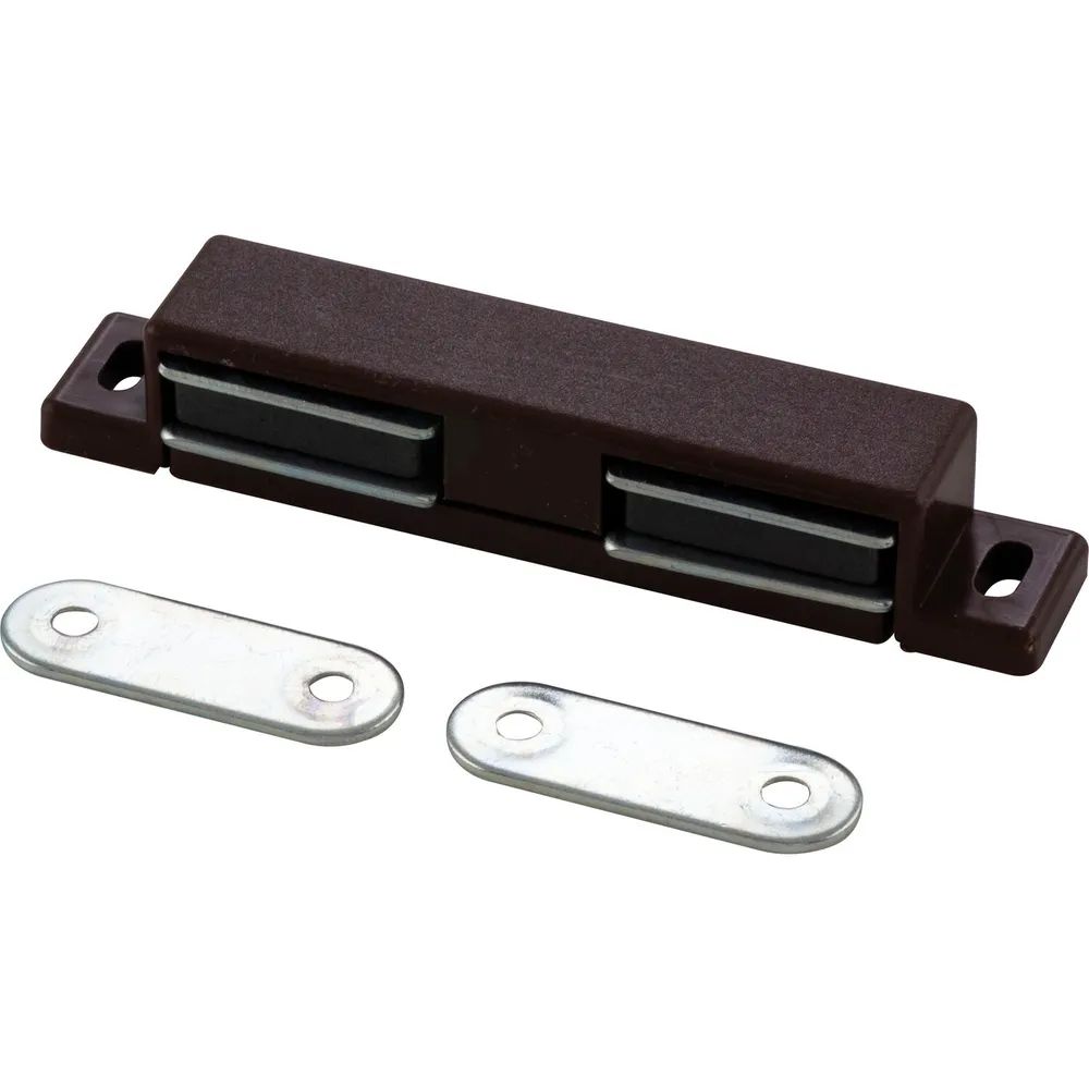 MACO Doppelmagnetschnapper Type 4.2, Haltekraft 4 kg, 2 Loch, Kunststoff braun