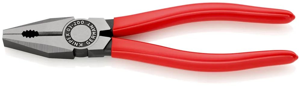 KNIPEX Kombizange mit Kunststoff überzogen schwarz atramentiert 200 mm