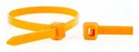WKK Kunststoffkabelbinder Orange 100 St.