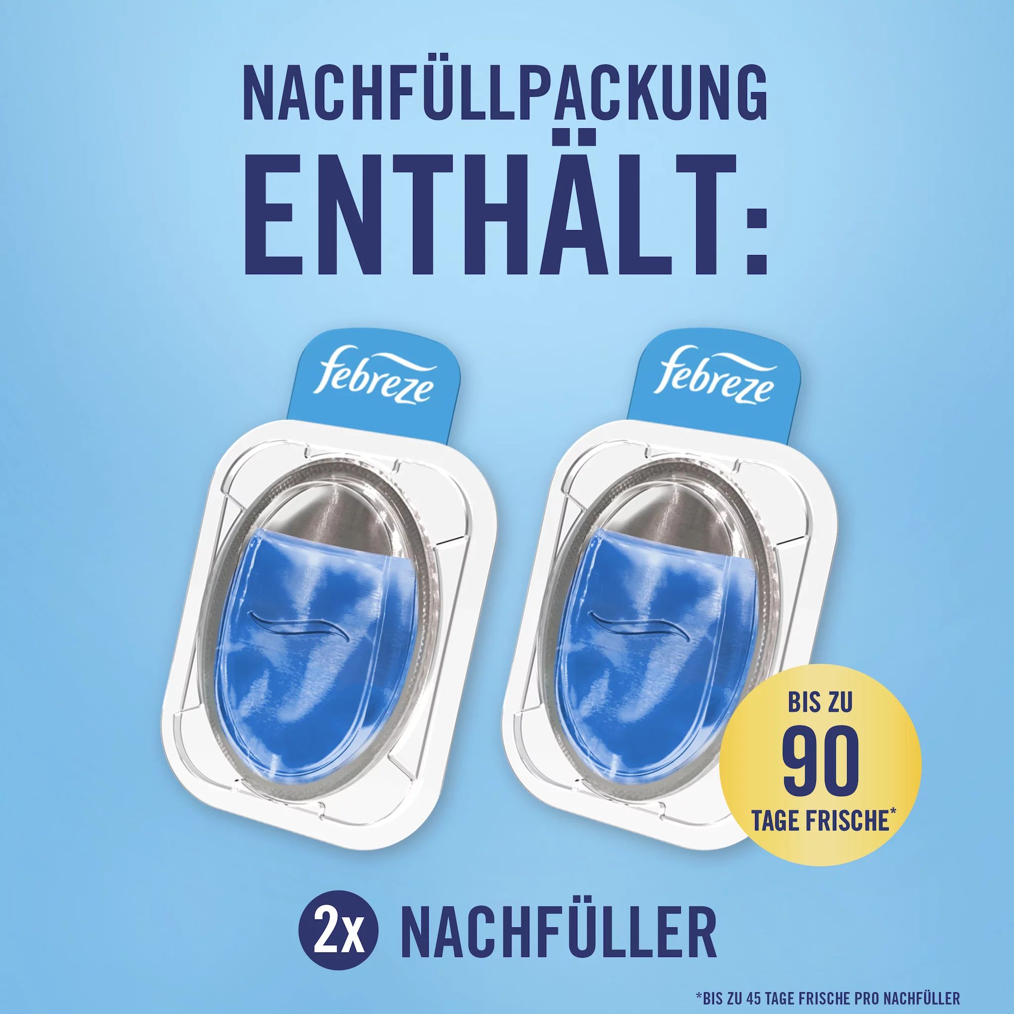 Febreze Mülleimererfrischer Nachfüller Reine Frische Duo = 9,76ml