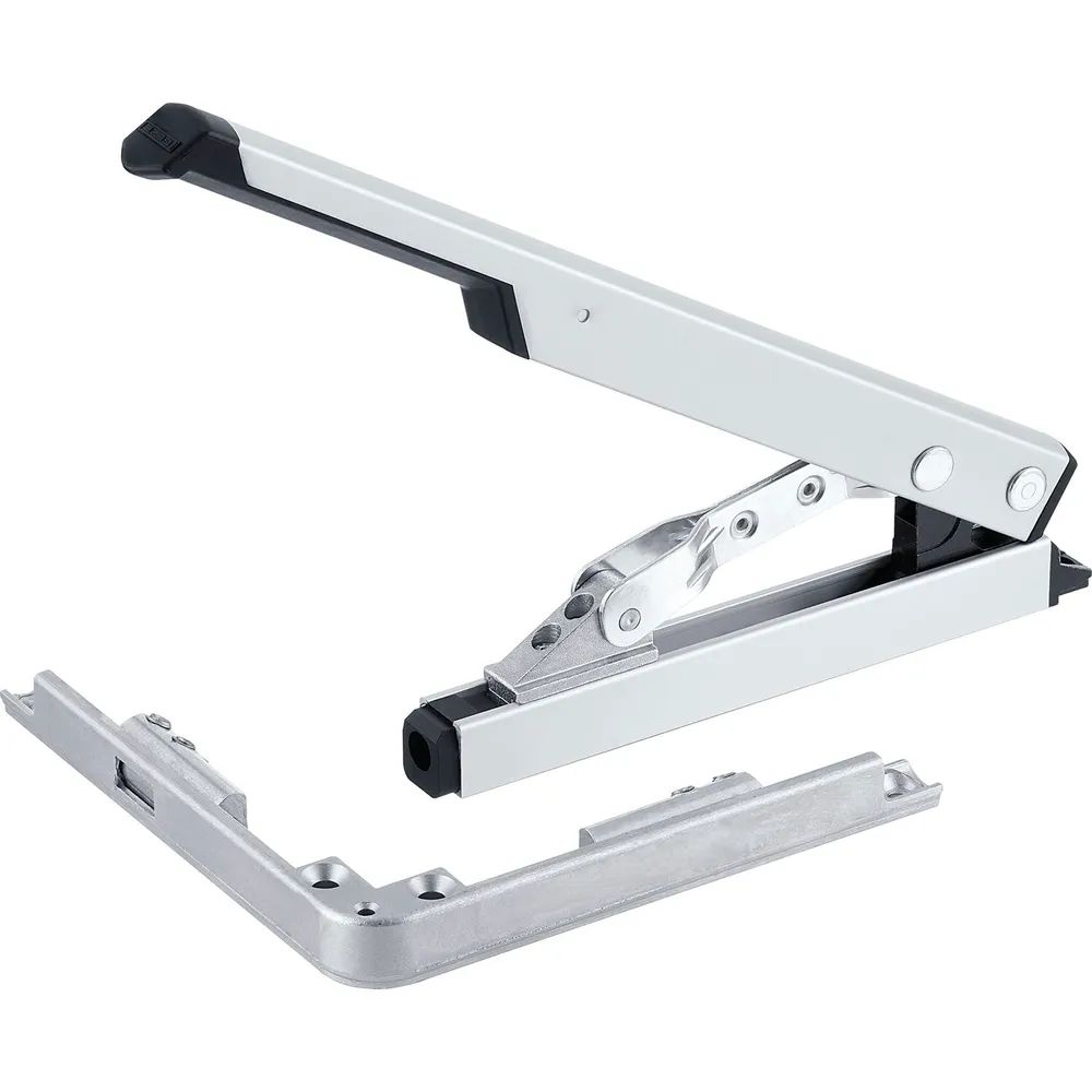 GEZE OL90N/OL95 Handhebel mit Eckumlenkung, Hub 54 mm, Alu silber eloxiert