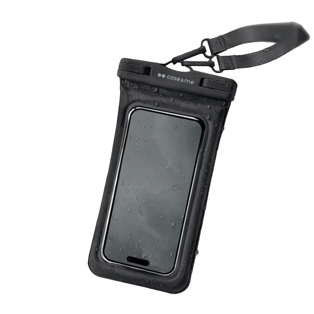 CASE&ME Wasserdichte Universal-Tasche für Smartphones bis 7,2", schwarz