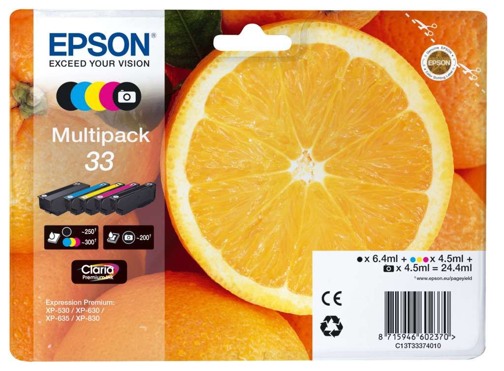 Epson 33 Tinte Orange Multi, Standard, 5 Farben