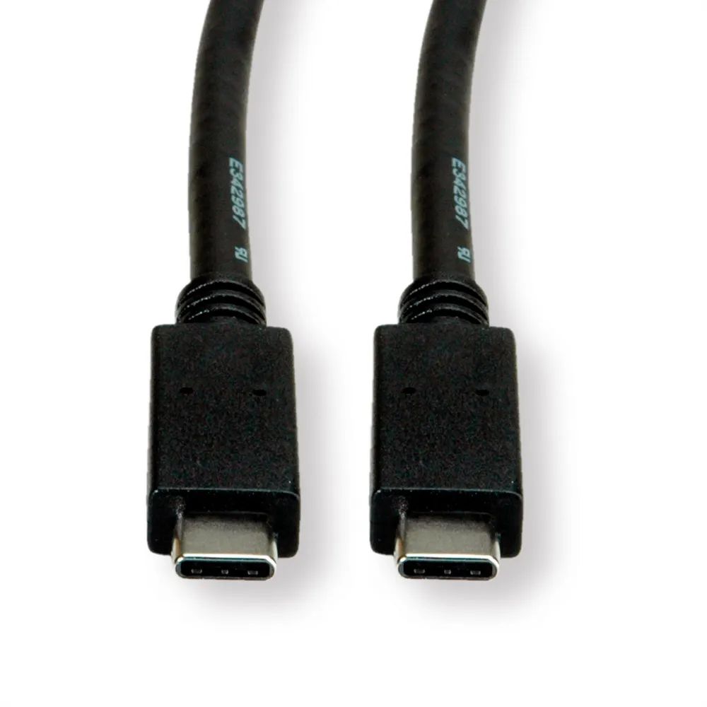 ROLINE USB 3.2 Gen 2 Kabel, C-C, ST/ST, 4K UHD-1, 10Gbit/s, Emark, 100W, schwarz, 2 m
