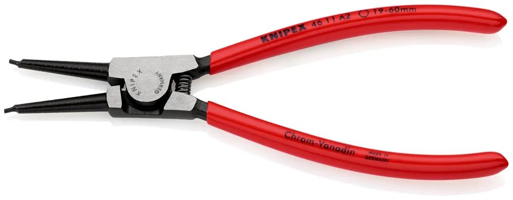 KNIPEX Sicherungsringzange für Außenringe auf Wellen mit Kunststoff überzogen schwarz atramentiert 180 mm