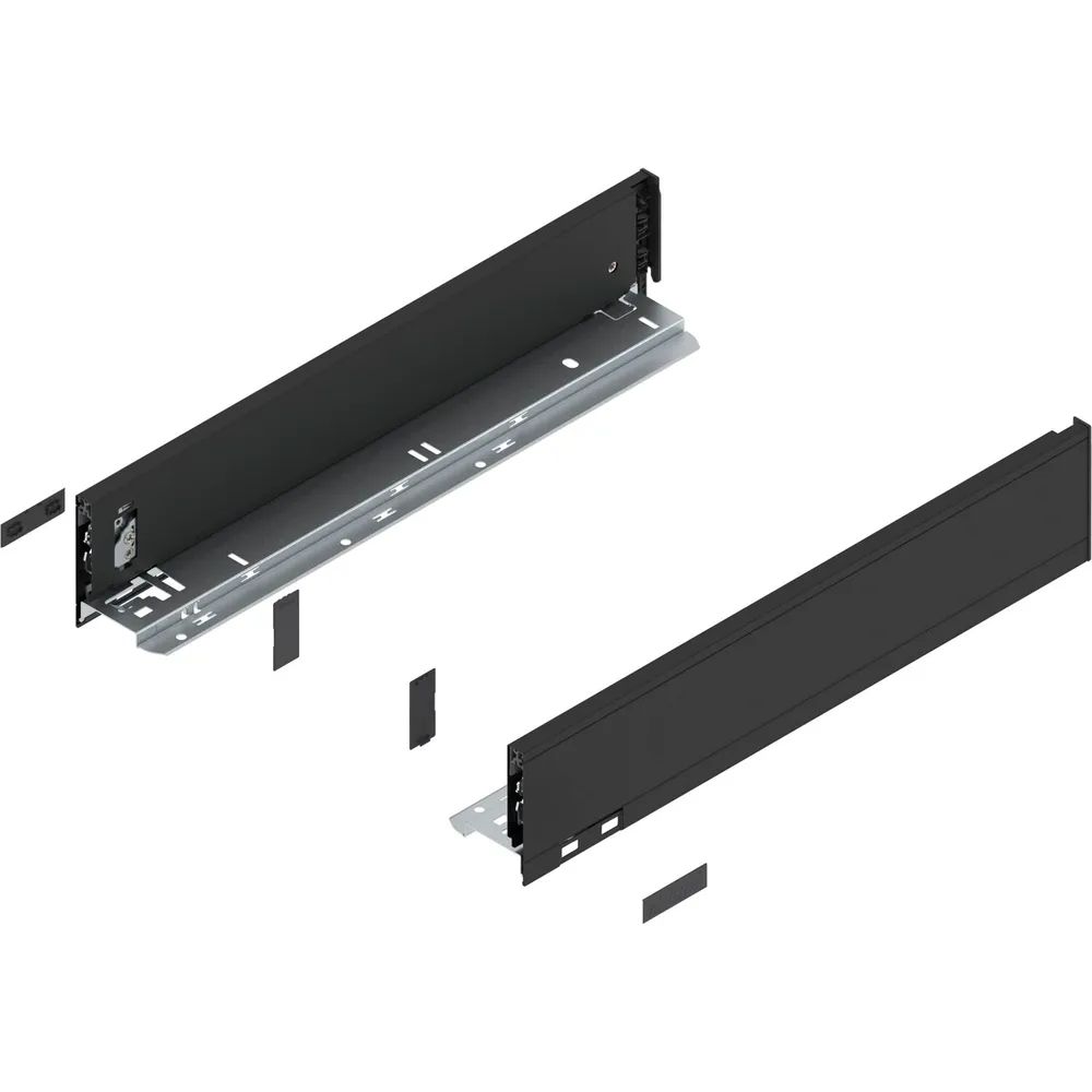 BLUM LEGRABOX pure Zarge Höhe M, NL 450, Carbonschwarz-matt