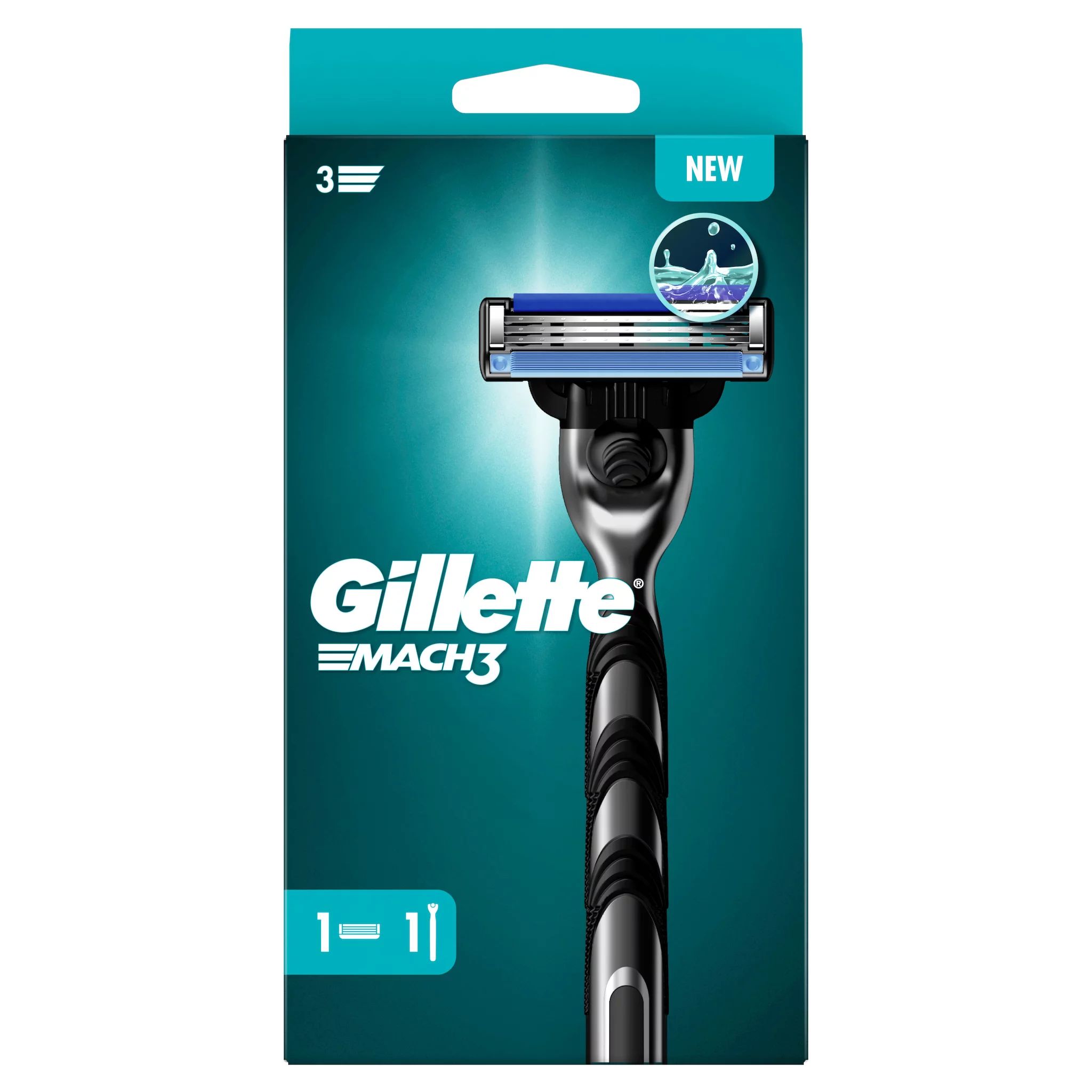 Gillette Mach3 Rasierapparat mit 1 Klinge