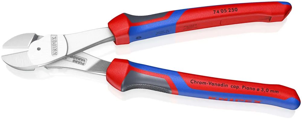 KNIPEX Kraft-Seitenschneider mit Comfort-Griffen verchromt 250 mm