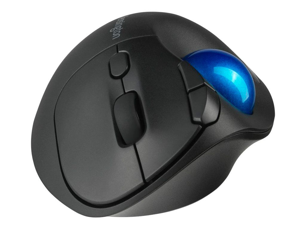 Kensington Pro Fit Ergo TB450 EQ - Trackball - ergonomisch - optisch - 7 Tasten - kabellos - 2.4 GHz, Bluetooth - kabelloser Empfänger (USB)
