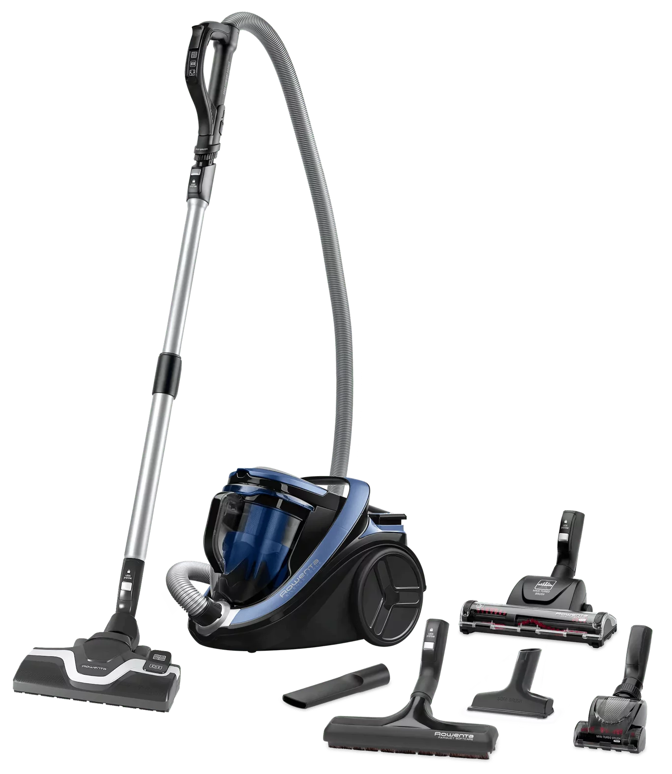 Rowenta RO7690 Zyklon-Staubsauger Silence Force Cyclonic Animal  - schwarz/blau